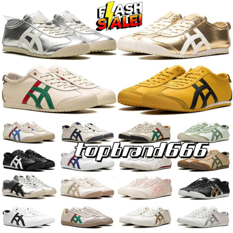 Men Women Running Onitsukas Tiger Mexico 66 Tokuten Sier Triple Black White Pure Gold Kill Bill Designer Shoes Sports Trainers Sneakers 01