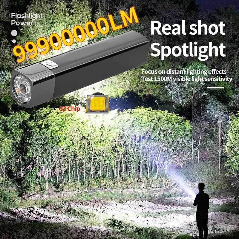 3 Modes Portable 2 IN 1 Ultra Bright G3 Tactical LED Flashlight Mini Outdoor Lighting Power Bank Flashlight With USB Charging CaW251106