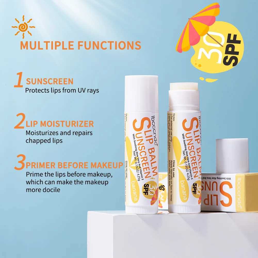 1 sunscreen lipstick SPF 30 UVA protective lipstick moisturizing cream watermelon coconut banana flavor colorless lipstick sunscreen W250407