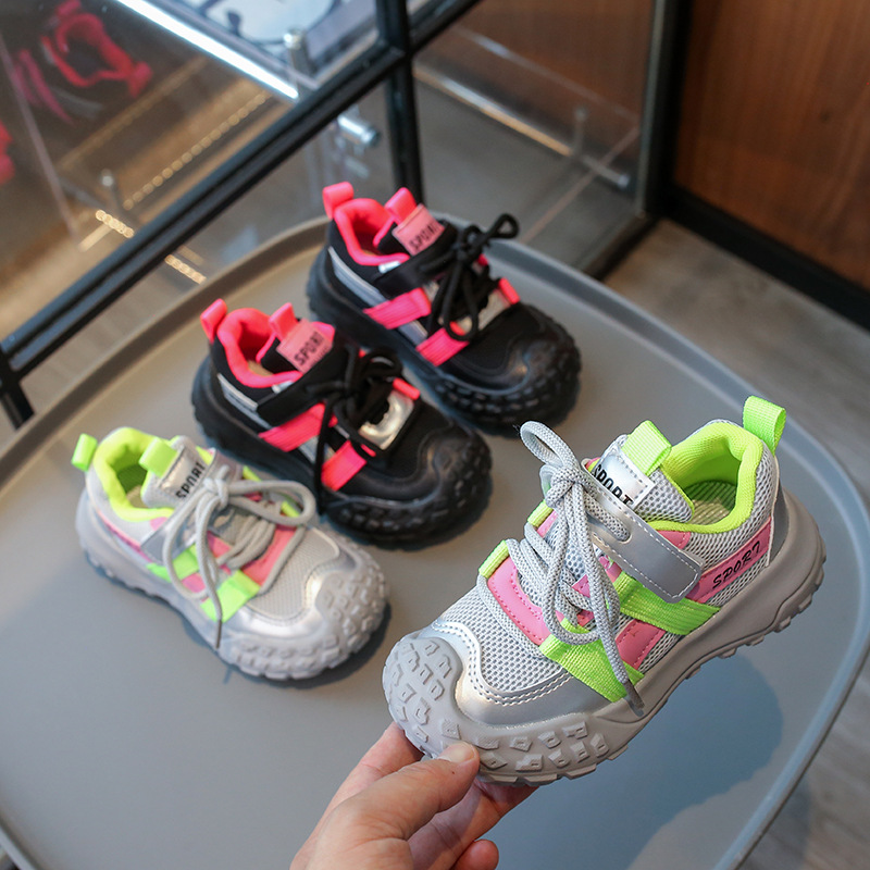 Kids Running Trainers Fashion Students Sport Shoes Boy Girl Toes Capped Toddler Kidszworld Children Youth Sneakers Big sizes 21 - 36 K0126