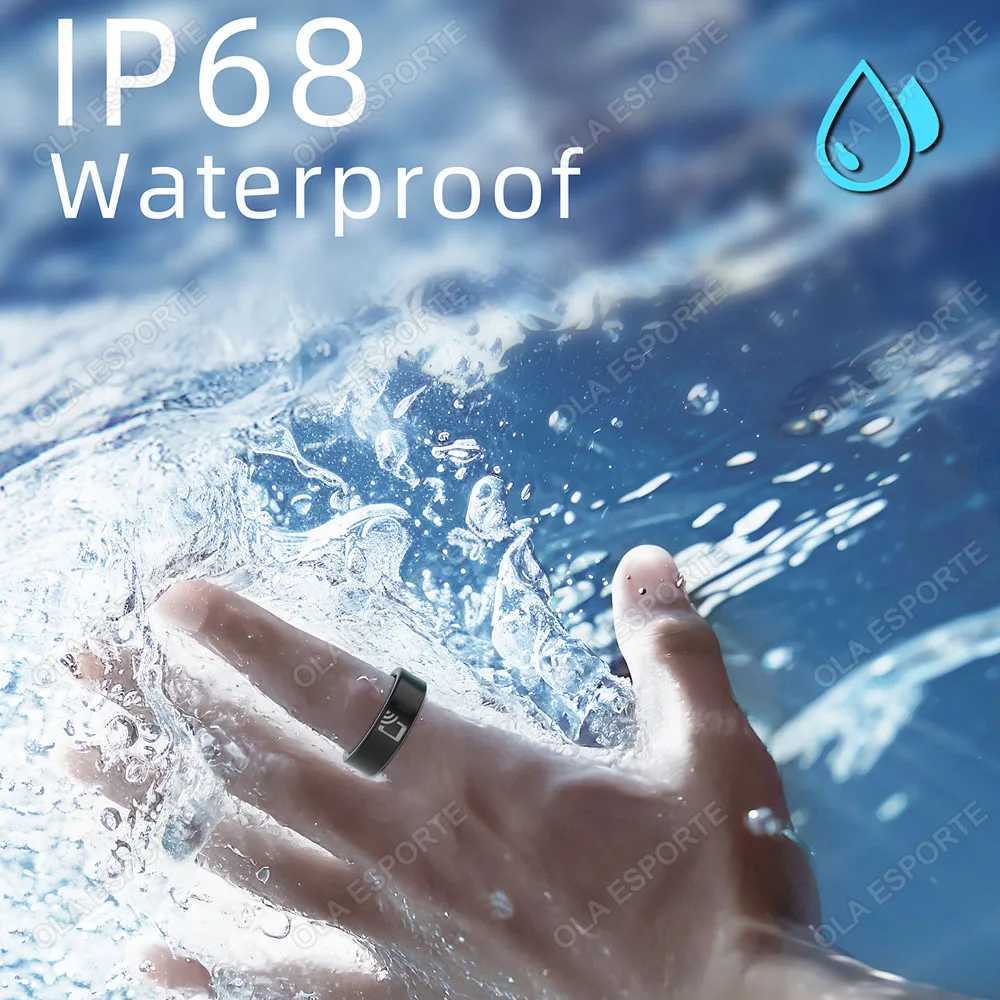 NFC Smart Ring Mens Blood Pressure Heart Rate Health Monitor Intelligent IP68 Waterproof Multi sport Mode M250407