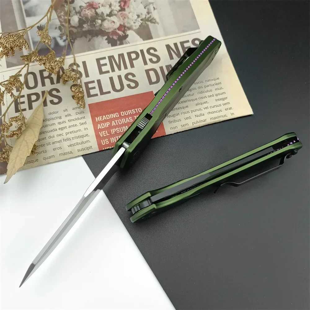 Everyday Carry BM 940 Pocket Folding Knife EDC D2 Blade Green Aluminum Alloy Handle Survival Camping Hunting Flipper KnivesZ250403