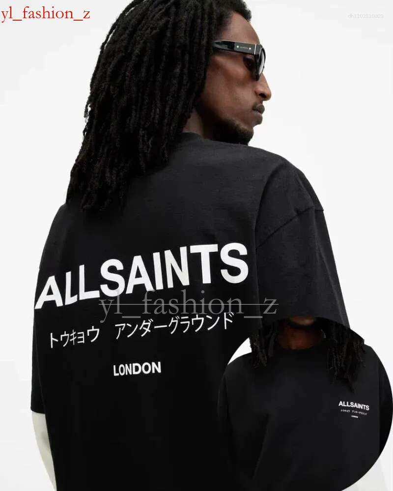 all saintss tshirt Men's T Shirts 2025 all saints Men Women Cotton Printed T-shirt Fashion Casual Letter Pattern Tops All Season Loose Harajuku Clothing 4bf