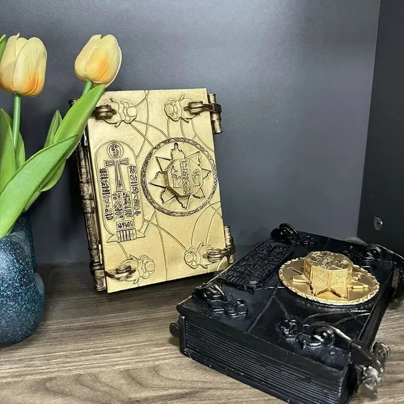Book of The Dead The Mummy Magic Prop Book Can Be Opened Box with Key Ancient Egypt Collection Resin Craft Ornament Easter Decor 250407