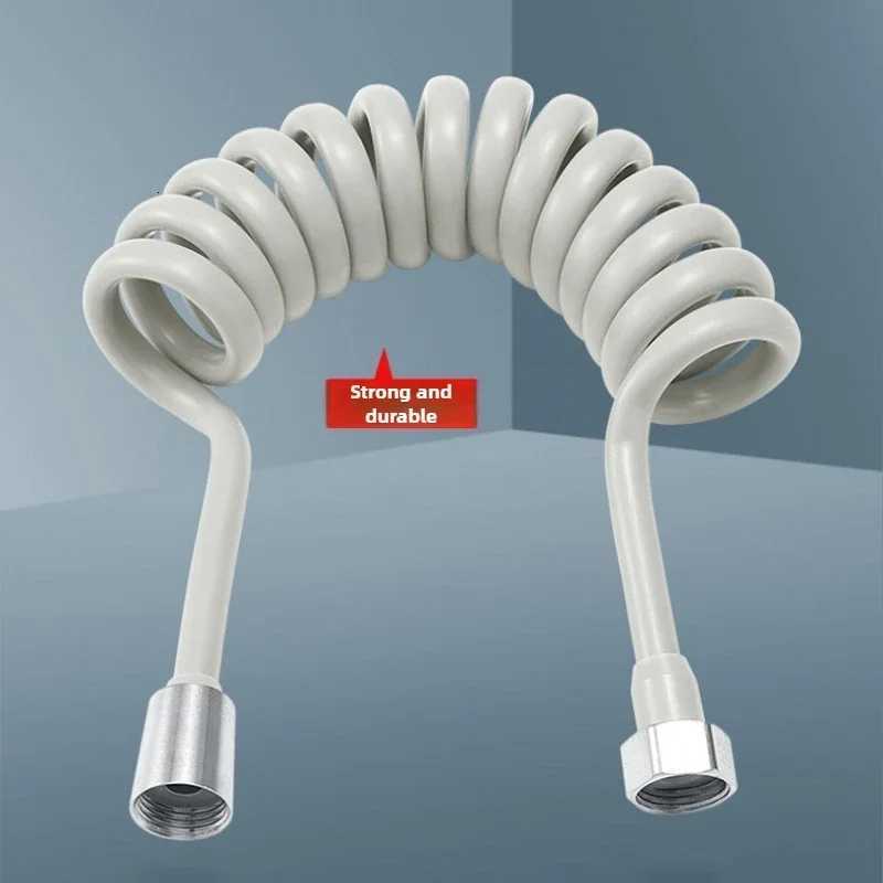1PC 2m 5m Spring Shower Hose Meters Water Plumbing Hose Plastic Bathro Water Toilet Bidet Sprayer Telephone Line soft Hoses Y251107
