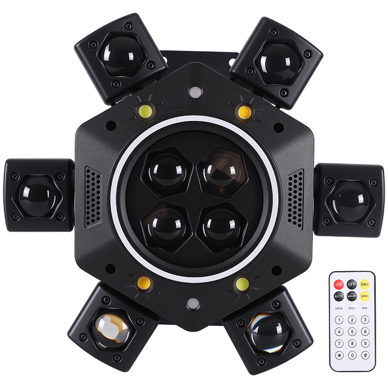 Stock In USA Beehive six-arm swaying stage light strip remote control with adjustable lighting strips