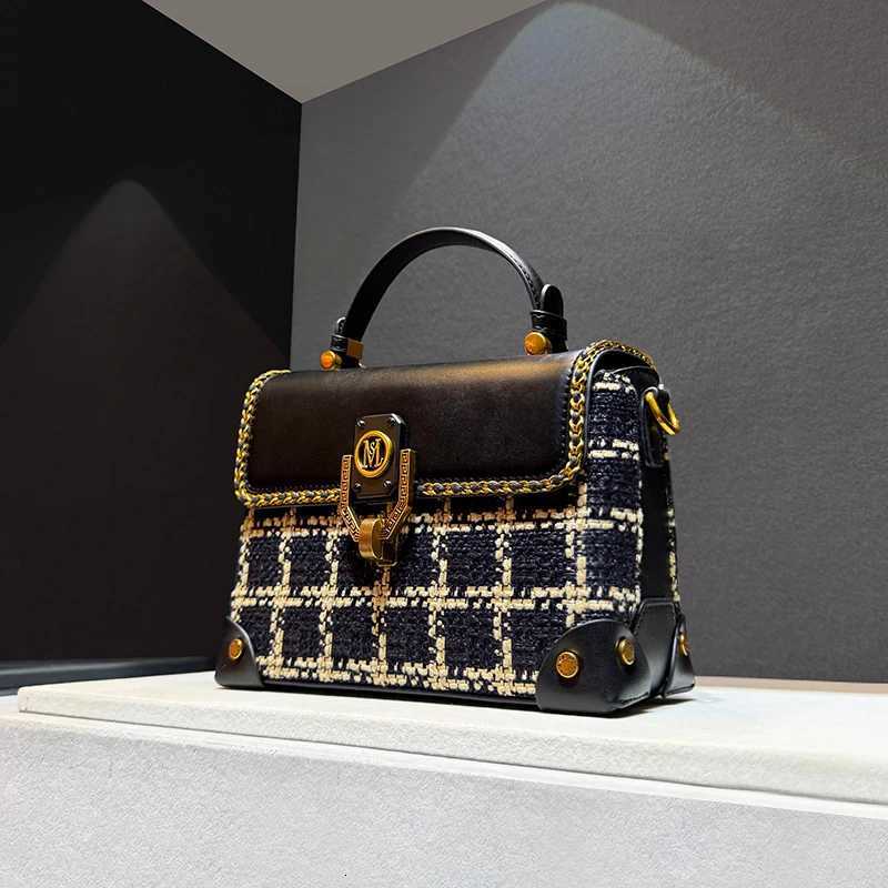 Luxury Designer Brand New High-quality Plaid Handbag Womens Fashion Single Shoulder Crossbody Box Bag Hot SaleW251107