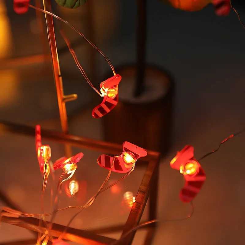 2M Fairy String Lights Santa Claus Snowman LED Garland String Lights Bedroom Garden Decorations 2024 Merry Christmas Supplies W251107