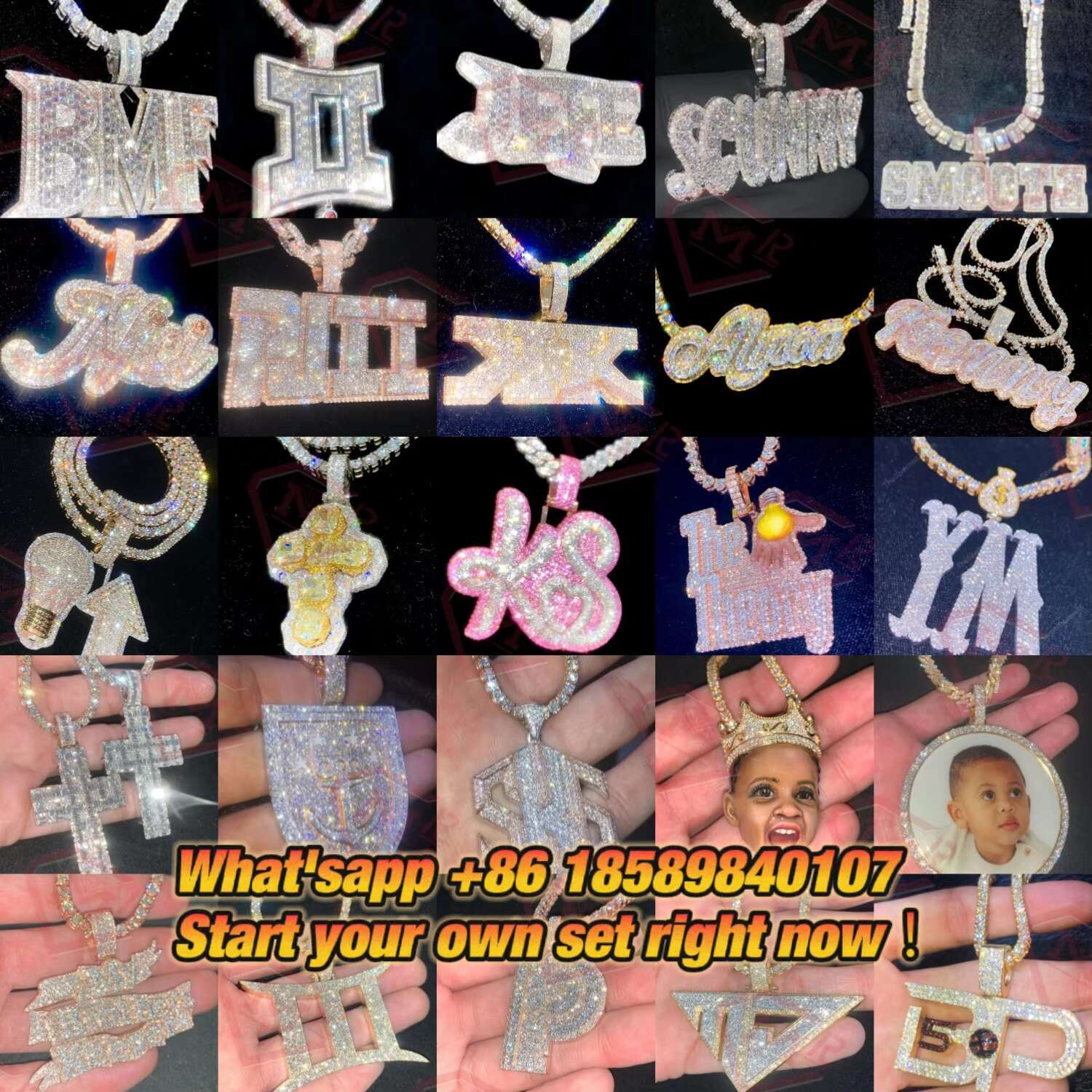 Factory Sale Iced Out 925 Sterling Silver Tennis Chain Bracelet Necklace 3mm 4mm 5mm 6mm 8mm Moissanite Diamond Tennis Chain
