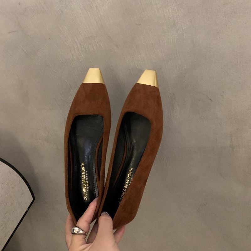 Temperament socialite single female 2025 new New spring and summer pointy flat ballet shoes