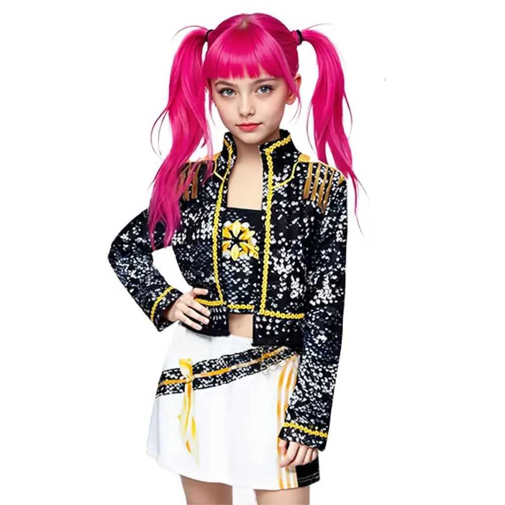 Costumes Kpop Rumi Zoey Mira Halloween Party Cosplay Costume Demon Golden Stage Suit Hunter Teenagers Girls Birthday Gift W251107