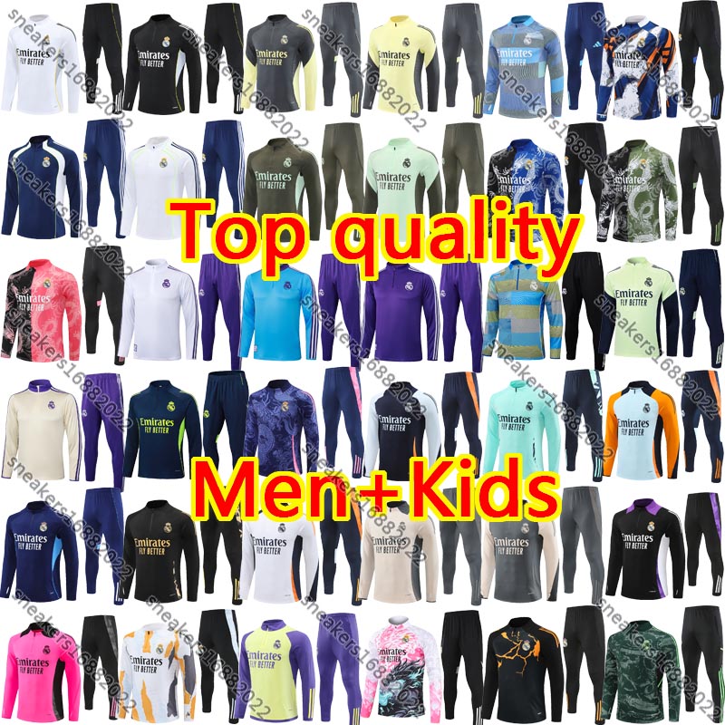 2025 26 Real chandal madrids Tracksuit soccer MBAPPE TRAINING 25 26 VINI JR BELLINGHAM men kid kit football Real madridtracksuits survetement Sportswear train