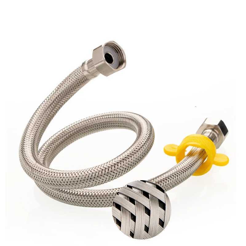 304 Stainless Steel Faucet Braided Water Pipe 1/2 Inch Hot and Cold Water Faucet Inlet Hose Heater ible Connecting Pipe Y251107