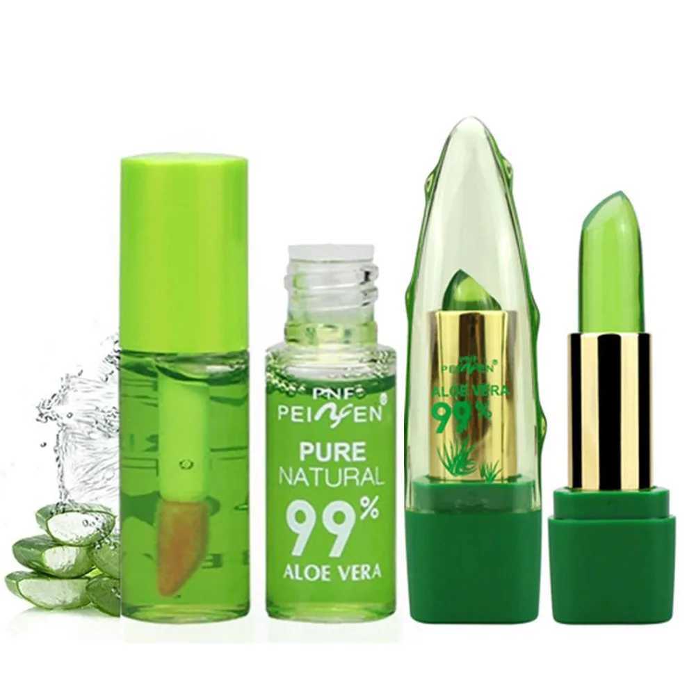 Aloe discoloring lipstick/lip color magic color changing lipstick moisturizing and lasting nourishing lipstick care W250407