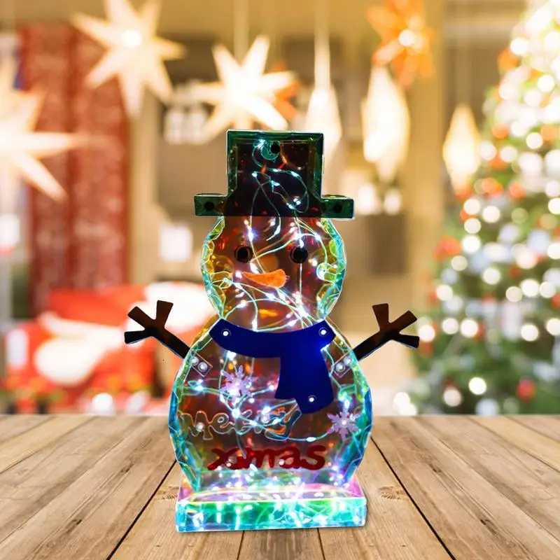 Prismatic Snowman 1181in Outdoor Christmas Snowman with LED Lights USB Rechargeable Winter Night Lights for Indoor Outdoor W251107