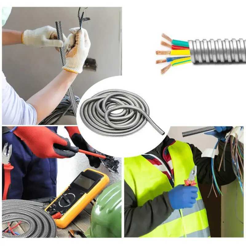 3 Meter 304SS Corrugated ible Conduit Pipe 4-20mm Inner Diameter Cable Protection Sle for Autotive Wiring hinery Y251107