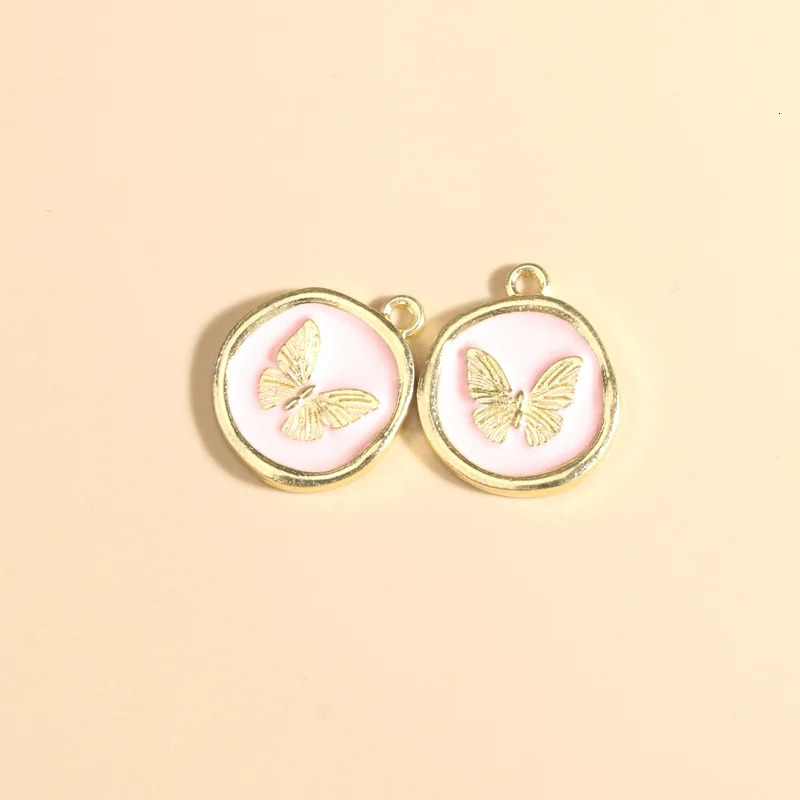 10 Cute Enamel Talisman Colorful Mini Butterfly Animal Pendants for Making Necklaces Keychains DIY Handmade Jewelry Discoveries 250325