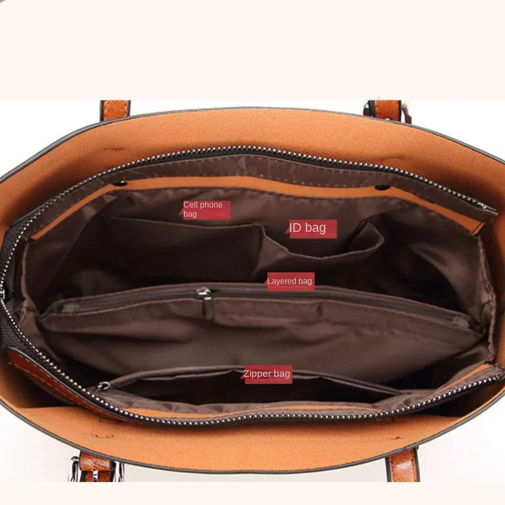 for Oil Shoulder Wax Leather Tote Crossbody Bag Vintage Satchels Women Bags Designer Handbag High Quality