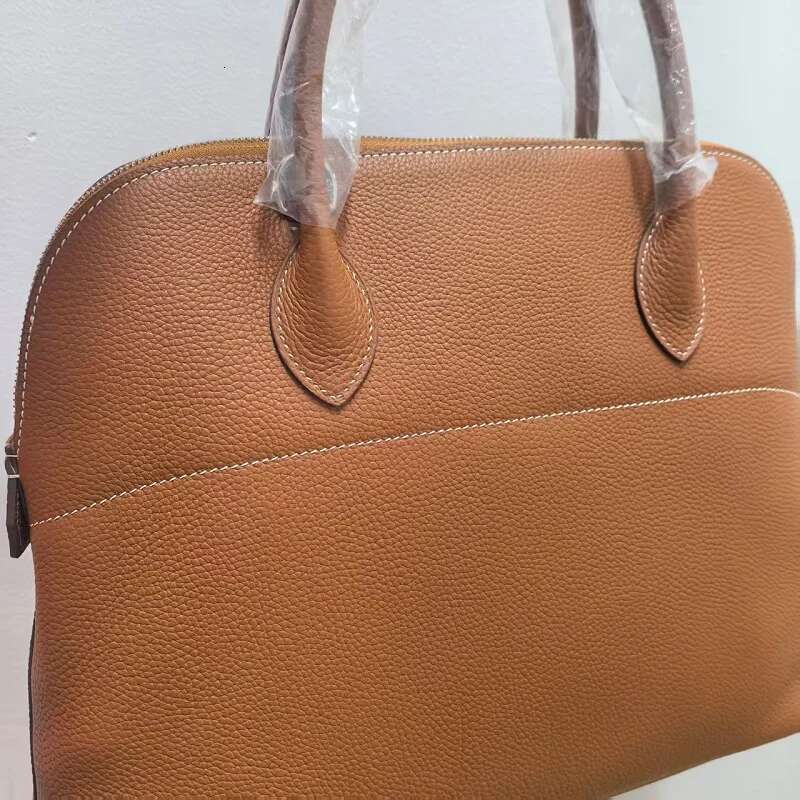 VOAETEC Half-hand Sewn Steel Hardware Top Layer T Cowhide Bowg Large Shell Commuter Shoulder Bag Vintage Versatile