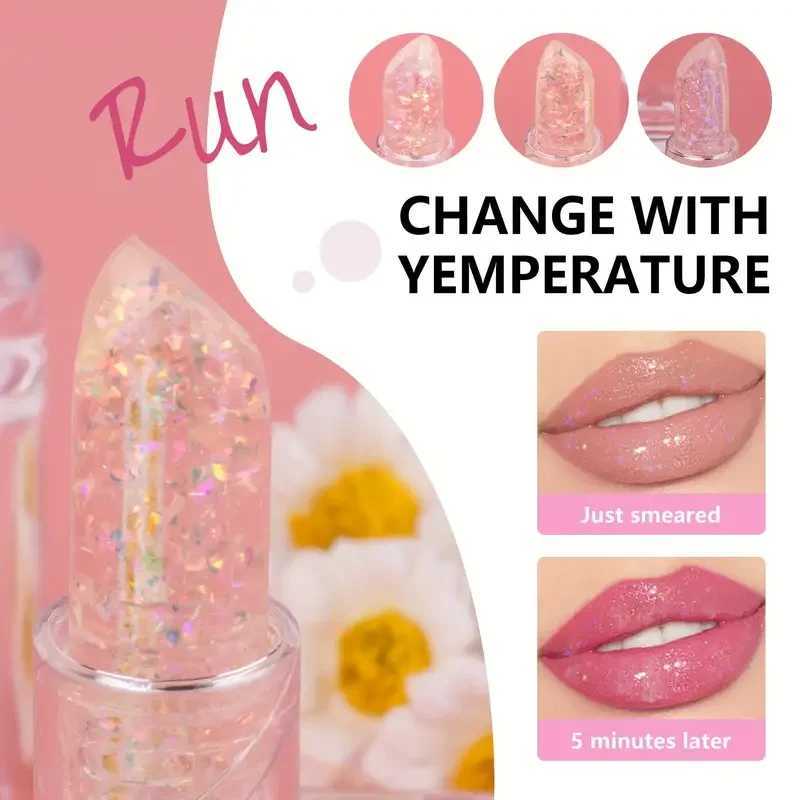 3-color shiny color changing lipstick anti drying and long-lasting moisturizing lipstick moisturizing jelly lipstick W250407