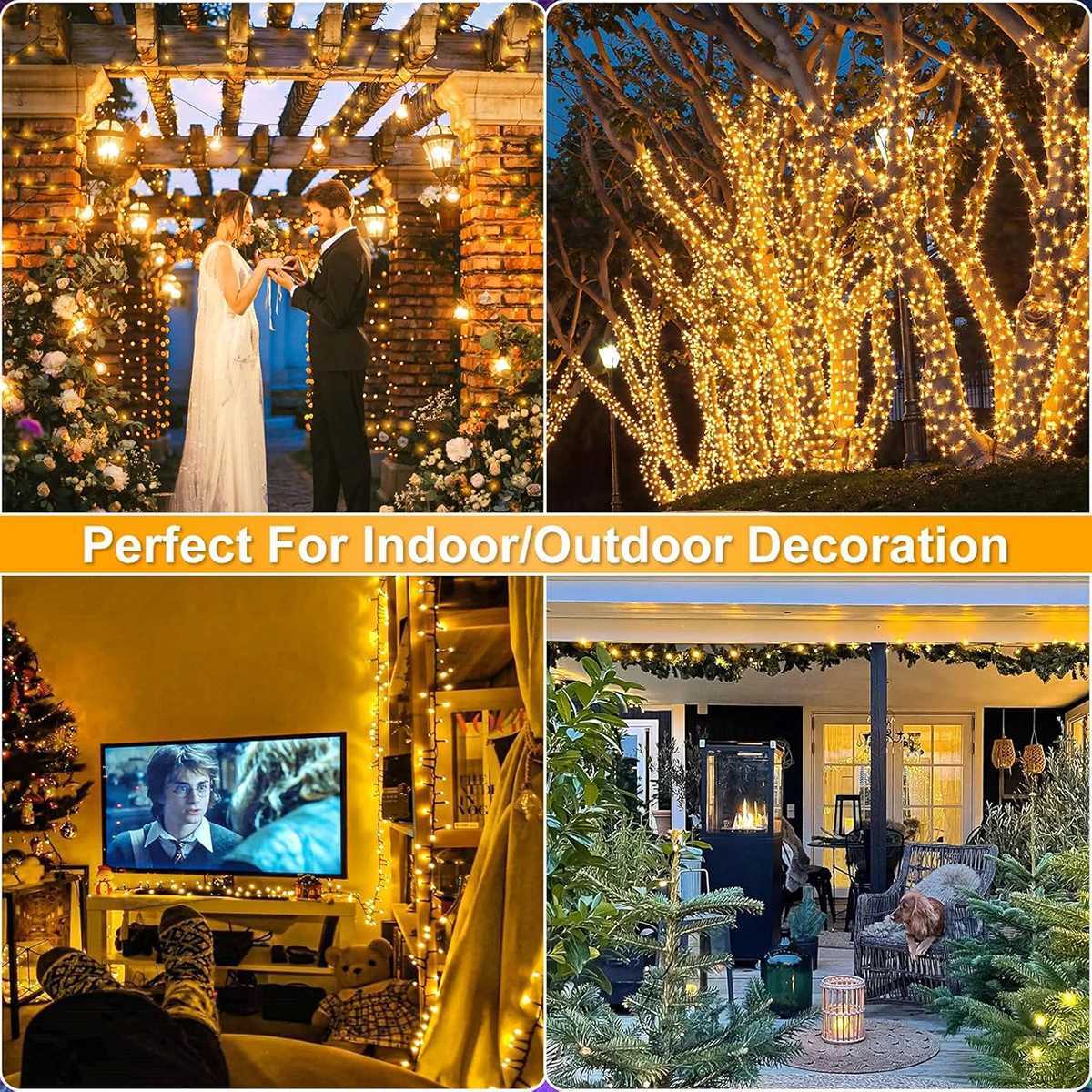 102M 800LEDs Outdoor 220V LED Fairy String Lights Christmas Lights For Garland Wedding Party Holiday Garden Lamp Holiday Decor W251107