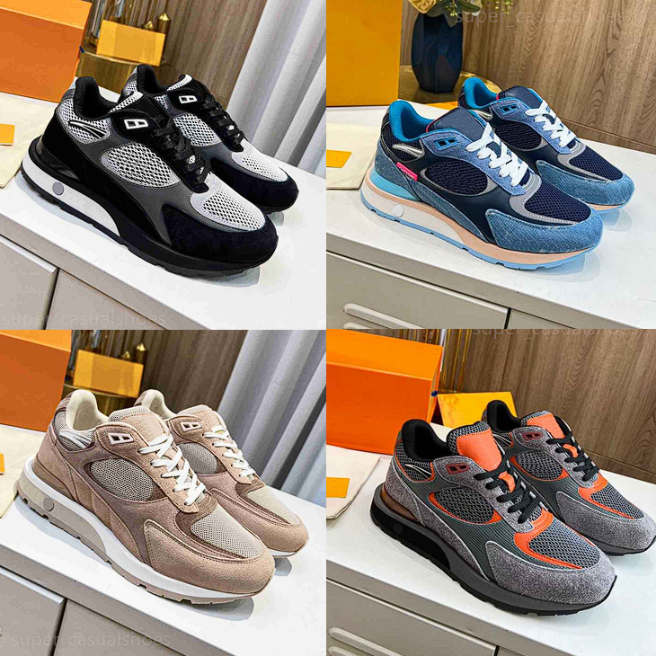 Designer Shoes Men Run Away Sneakers Suede Casual Shoes Platform Sneaker Leather Lace up Outdoor Trainers Size 38-46