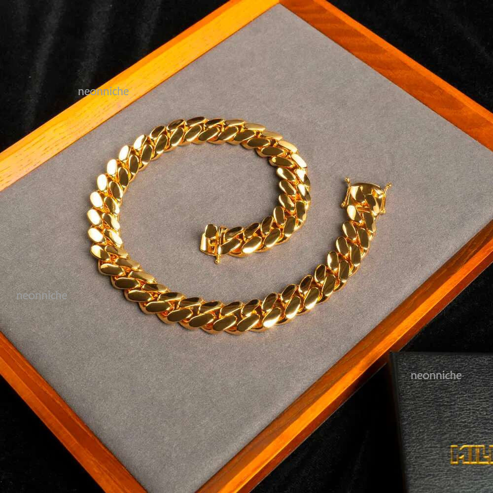 Designer Jewelry pendant necklaces wholesale choker custom k gold miami 12-20mm designer cuban chain necklace man gift