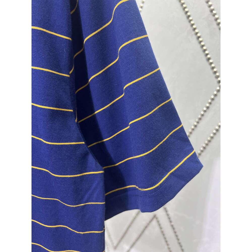 Early Spring New College Style Letter Sticker Short T-Shirt With Contrasting Stripes Round Neck Top For Women