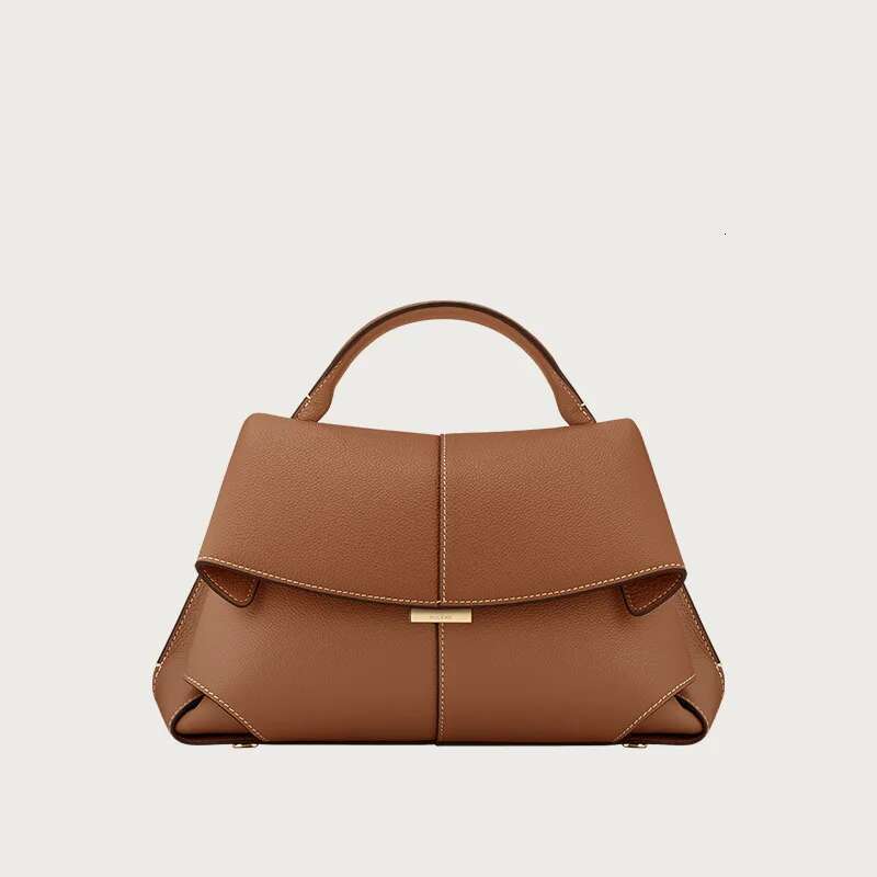 Genuine Leather French Chic Vintage Crossbody Bag - New Arrival MOKK Designer Shoulder Handbag For Women, Fashion Retro Purse