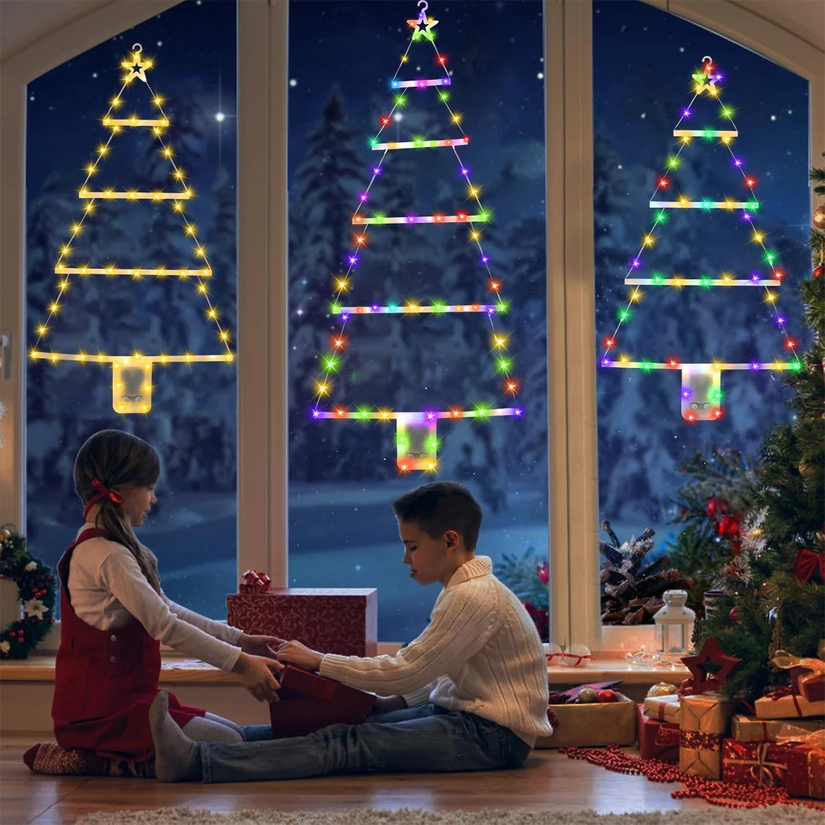 Christmas Tree LED Ladder Light Navidad Outdoor Garden Santa Claus Climbing Ladder Light Christmas Decoration 2025 Year 2026 251103