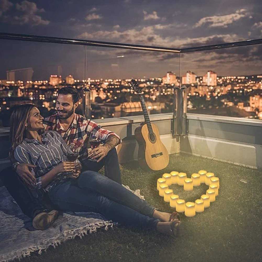 24Pcs/Set Flameless LED Candle Creative ing Led Tea Light Warm White Flameless Candle Halloween Christmas Decor Candle Light W251107