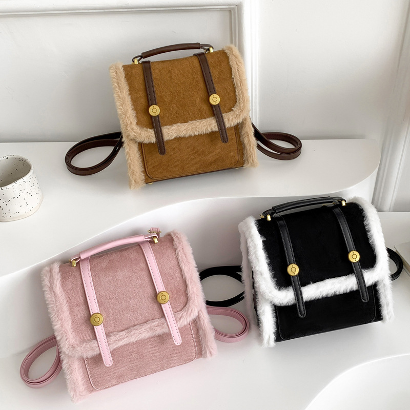 2025S Designer Women S Bag Hairy Bag Women Autumn And Winter New Item For Girls Single Shoulder Women S Bag Commuting Plush Crossbody Backpack