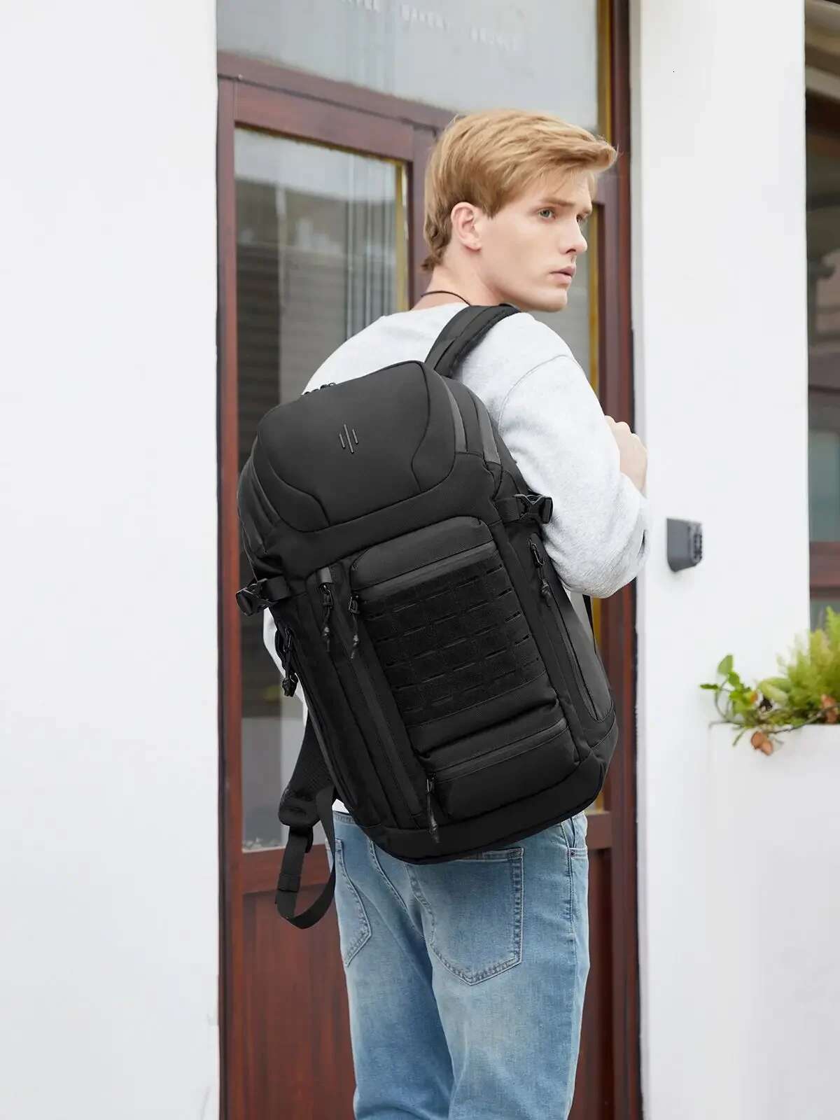 Ozuko Travel Laptop Large Capacity College Backpack Business Commute Bag Fit 17 Inch Laptops For Men