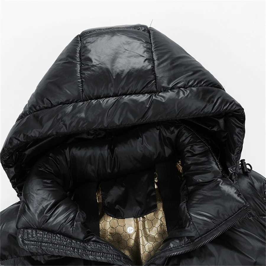 Men Luxury Thick Cotton Parka Hooded Outerwear Windproof Warm Jackets 2025 New Winter Padded Coat Mens Clothing Casual HoodiesT251107