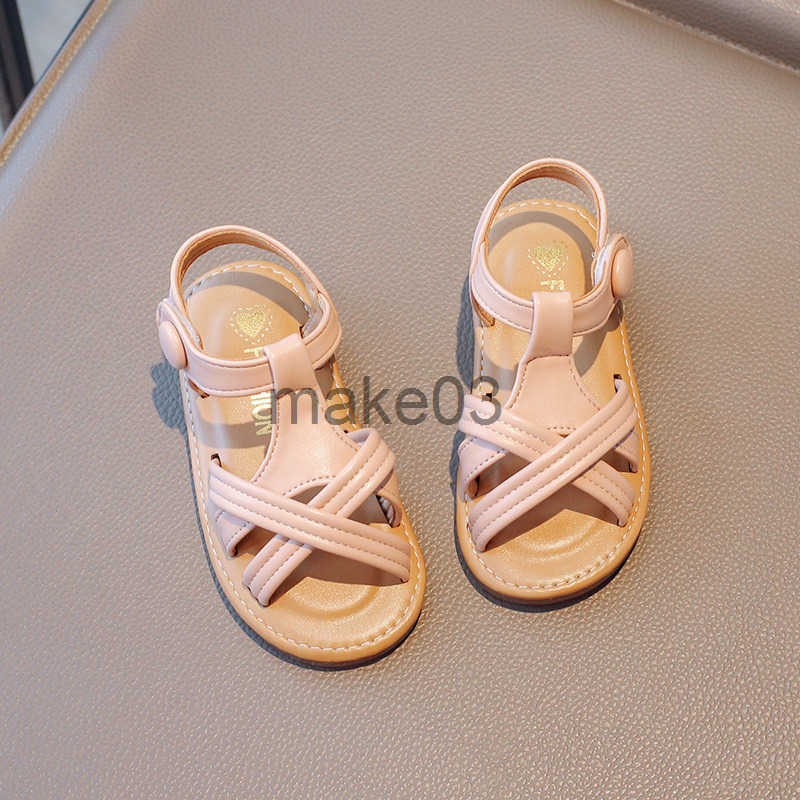 Girls 2025 Summer New Style Small and Medium sized Soft soled Girl Baby Princess Shoes Kindergarten Fashion Sandals J250403