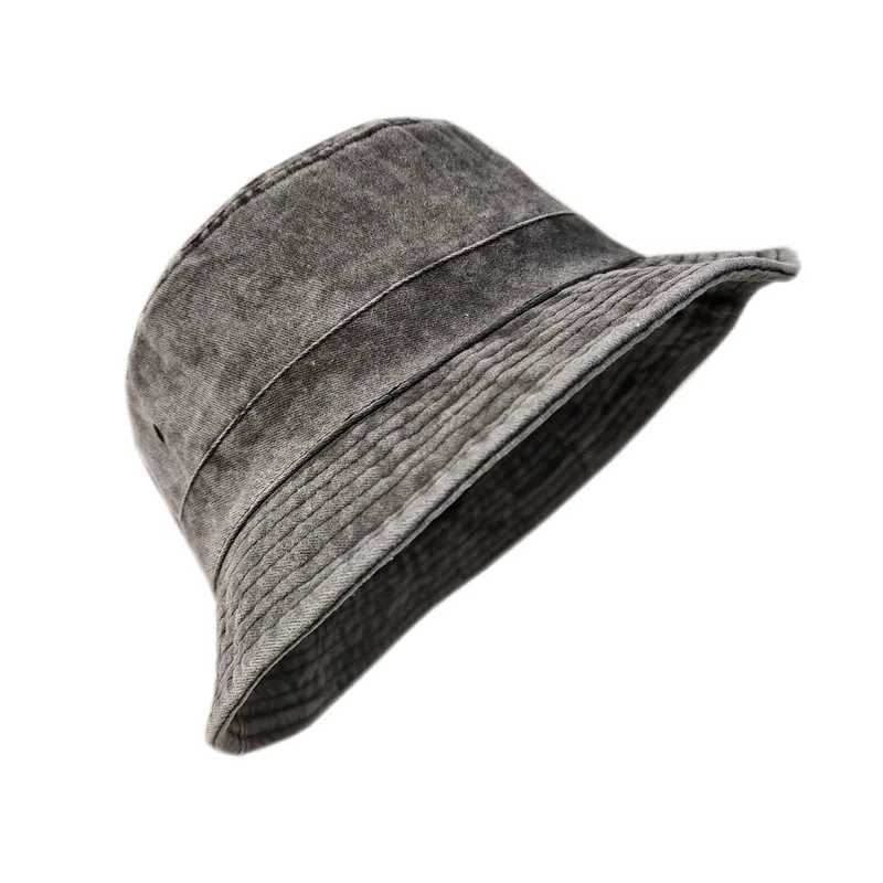 Autumn XXL Size Panama Hat Women Water Washed Cotton Jean Fisherman Hat Outdoor Fishing Hats Big Head Girth Bucket Hat for Men Z250407
