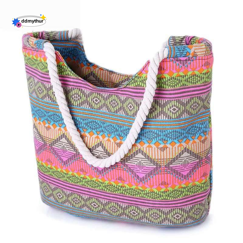 Casual Summer Beach Women Bag, Hot Sale High Quality Canvas Handbags, Fashion Shoulder Lunch Bag ddmythur