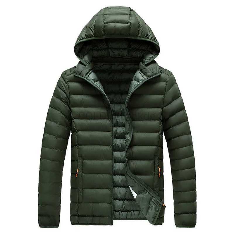 Men Parka Autumn Winter Warm Waterproof Jackets and Coats Mens Hooded Casual Outwear Detachable Hat Black Parkas Coat MaleT251107