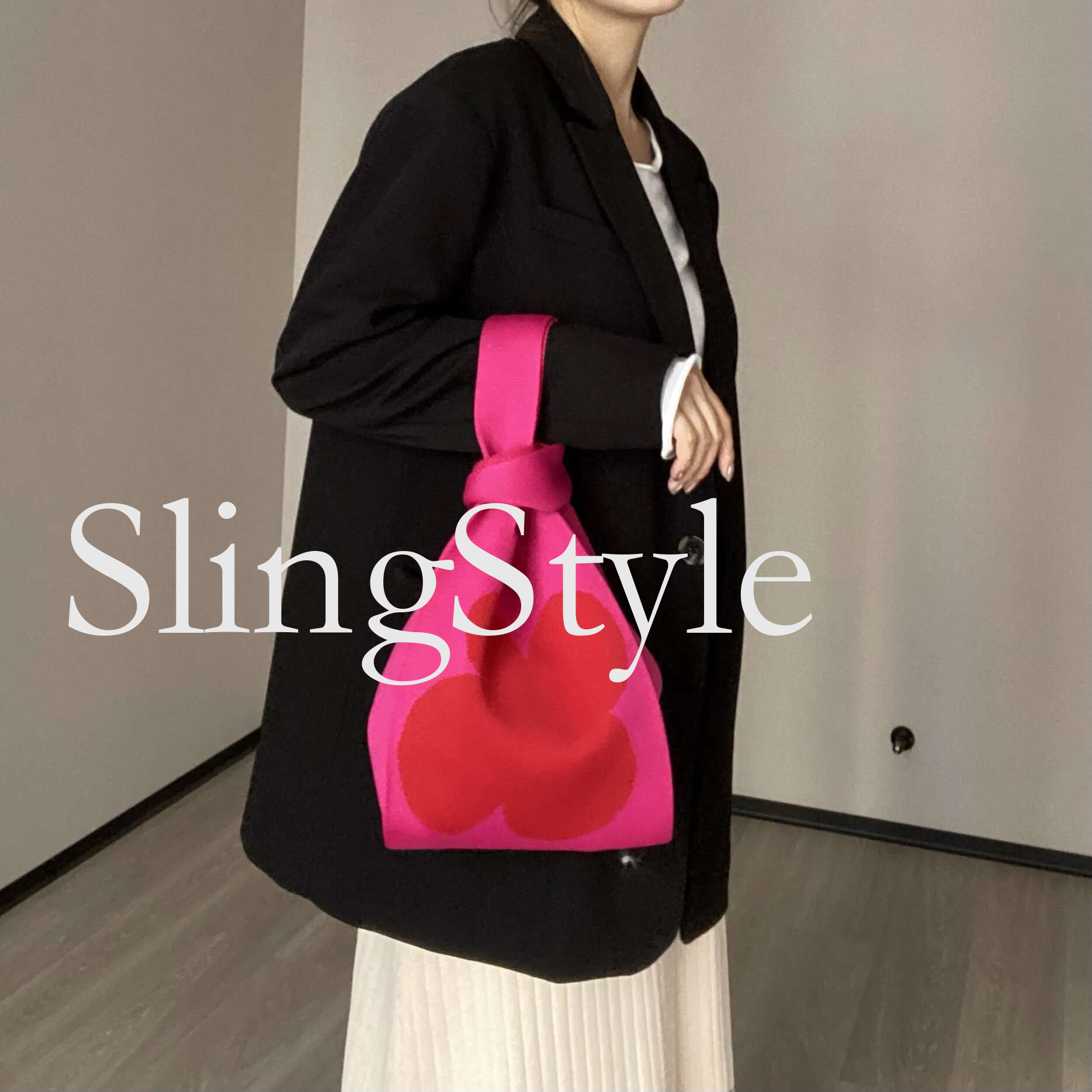 Korean wer Knitted Women'S Shoulder Bag Fashion Hollow Out Tote Ladies Female Woven Shopper Purse Lady Handbag 2023