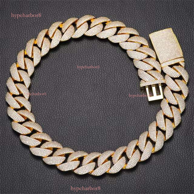22mm Big Size Heavy Iced Out Bg Hip Hop Cuban k Chain for Men Women Fashion Gold Thick Miami Brass Cz Dia Necklace