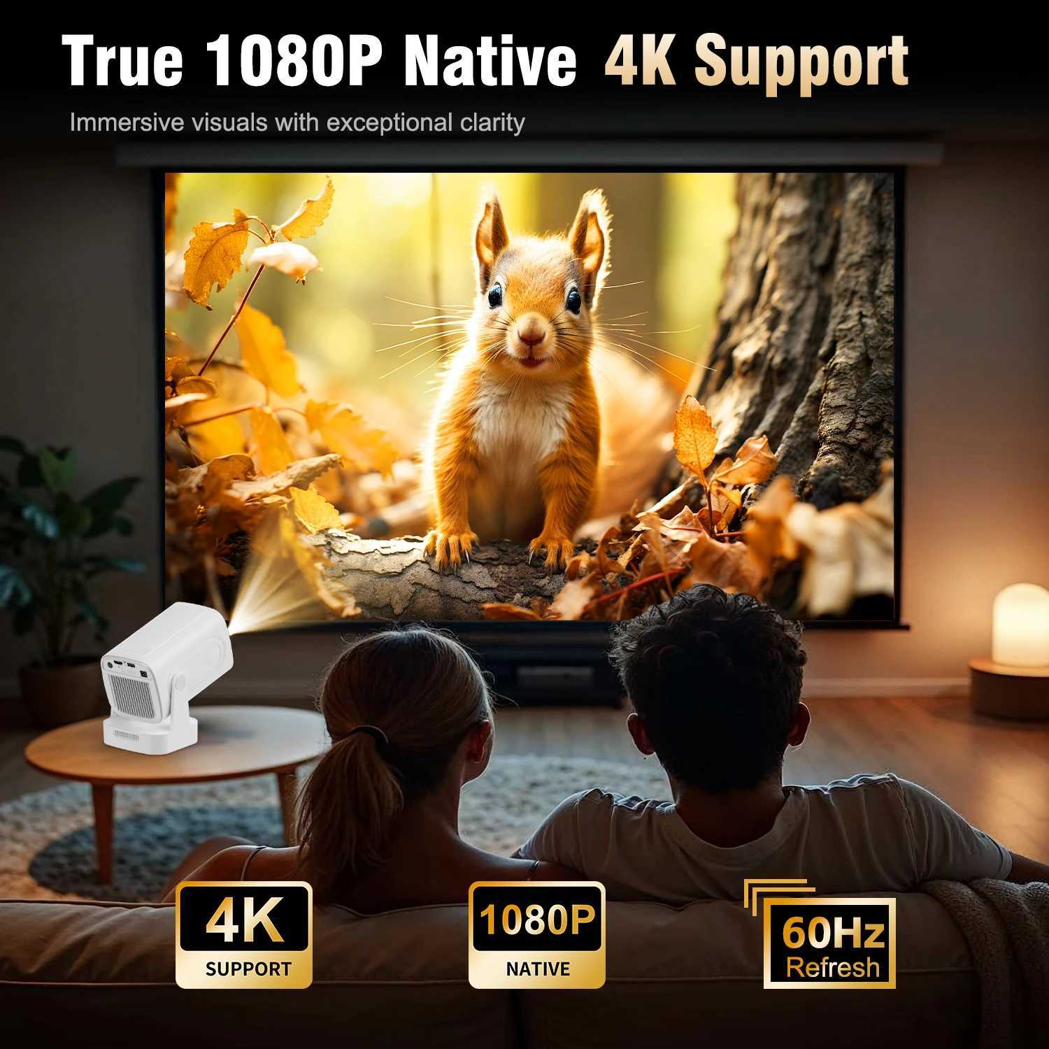 Magcubic HY310 Auto Focus Projector 1080P Native 4K 330ANSI Android 11 WiFi6 BT5.4 Mini Outdoor Movie Projector with Air Mouse X250407