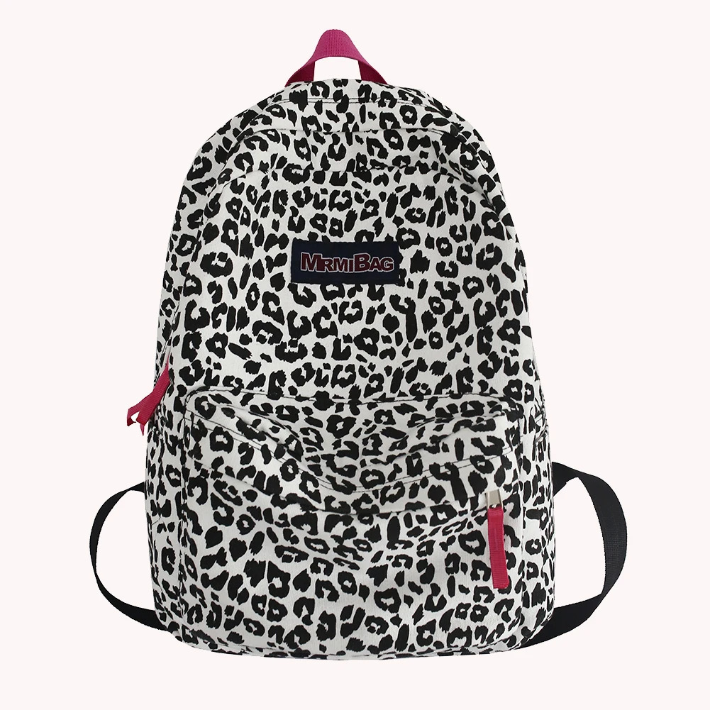 Womens Canvas Zebra Cow Pattern Printed Backpack Pre made Style Womens Large Handbag Womens Backpack 250402