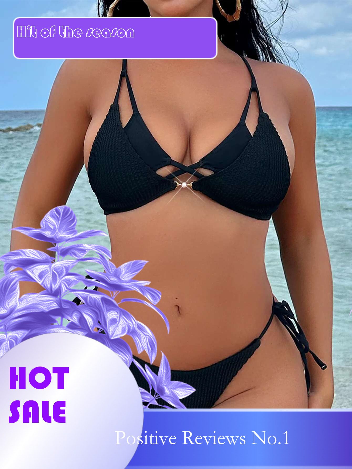 Dongdumaoyi Sexy Black Bikini Women Halter Hollow Out Push Up Micro Mini Swimsuit Brazilian Beach Bathing Suit Tie Side Thong Swimwear