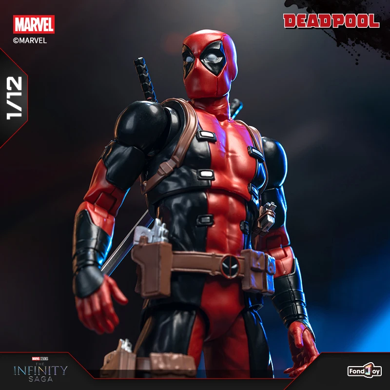 Fondjoy Marvel Deadpool 1/12 Assembled Action Figure - Movie Collectible PVC Model Kit with Weapons, Boys Birthday Gifts Wholesale Bulk Stock