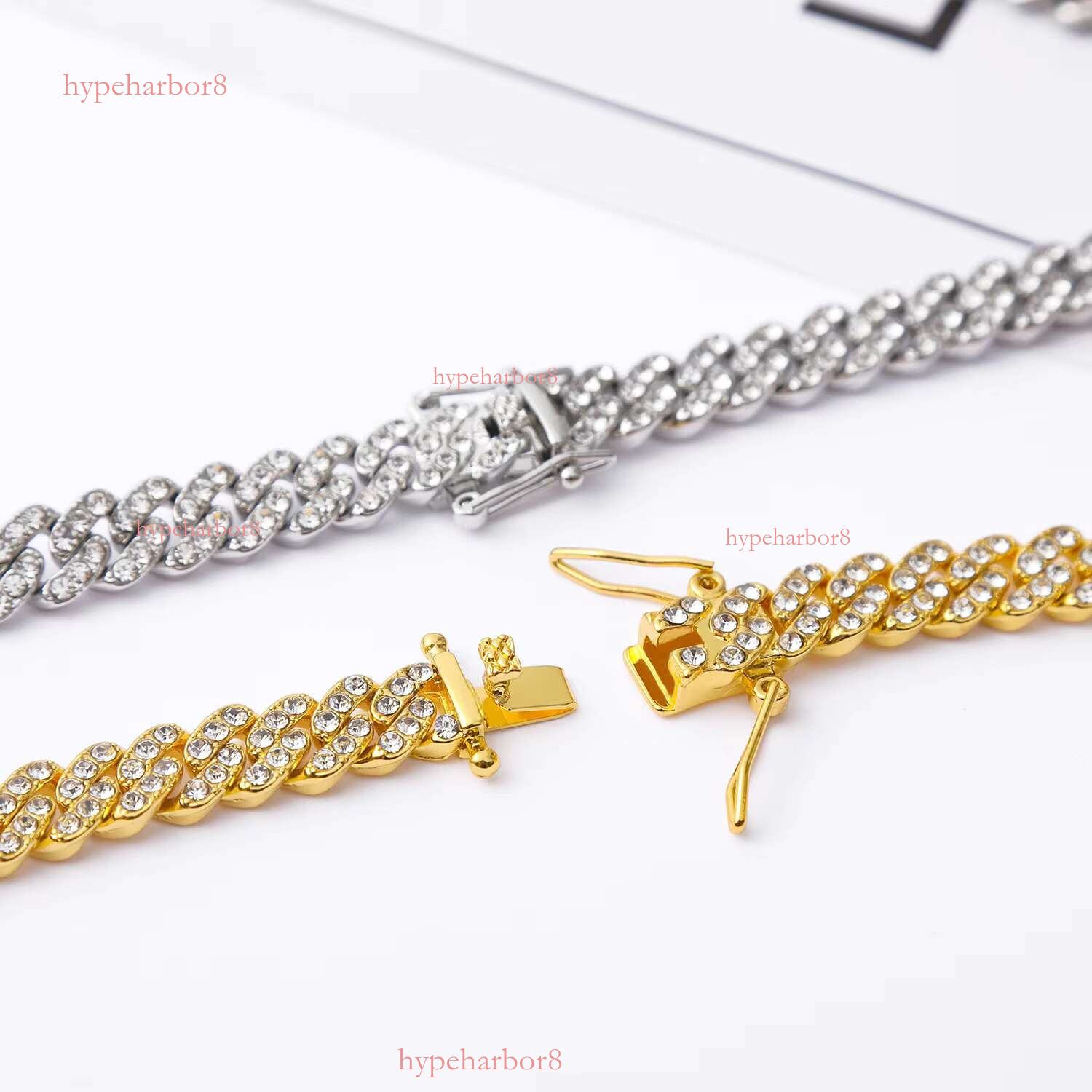 JM Sier High Quality Men's Hip Hop Chilled Miami Crystal Cuban Chain Necklace