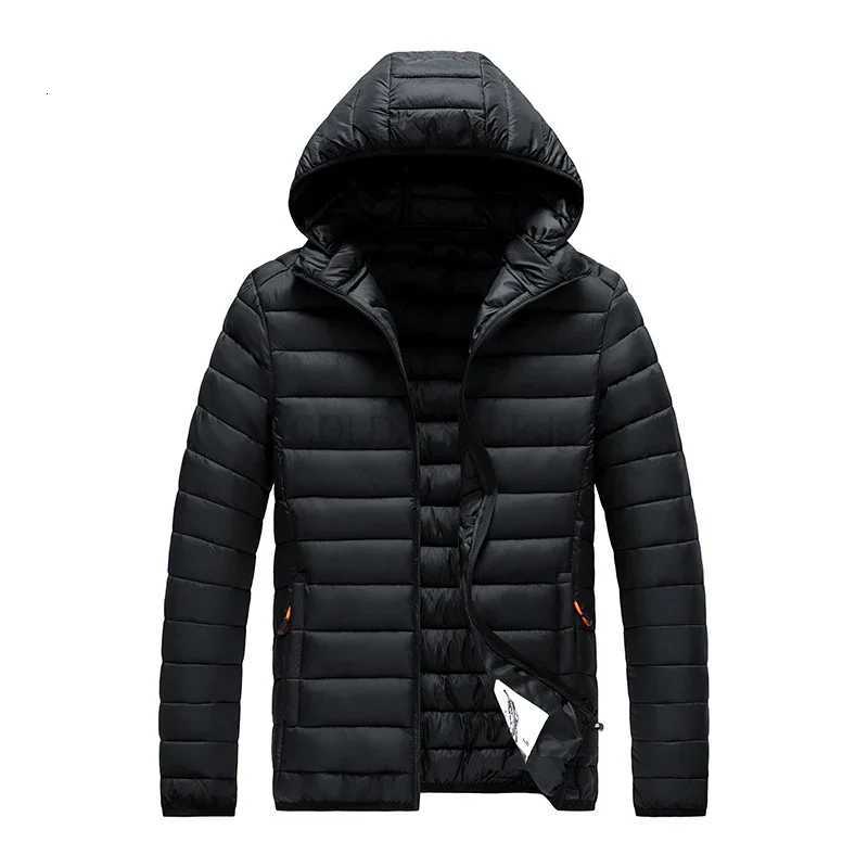 Men Parka Autumn Winter Warm Waterproof Jackets and Coats Mens Hooded Casual Outwear Detachable Hat Black Parkas Coat MaleT251107