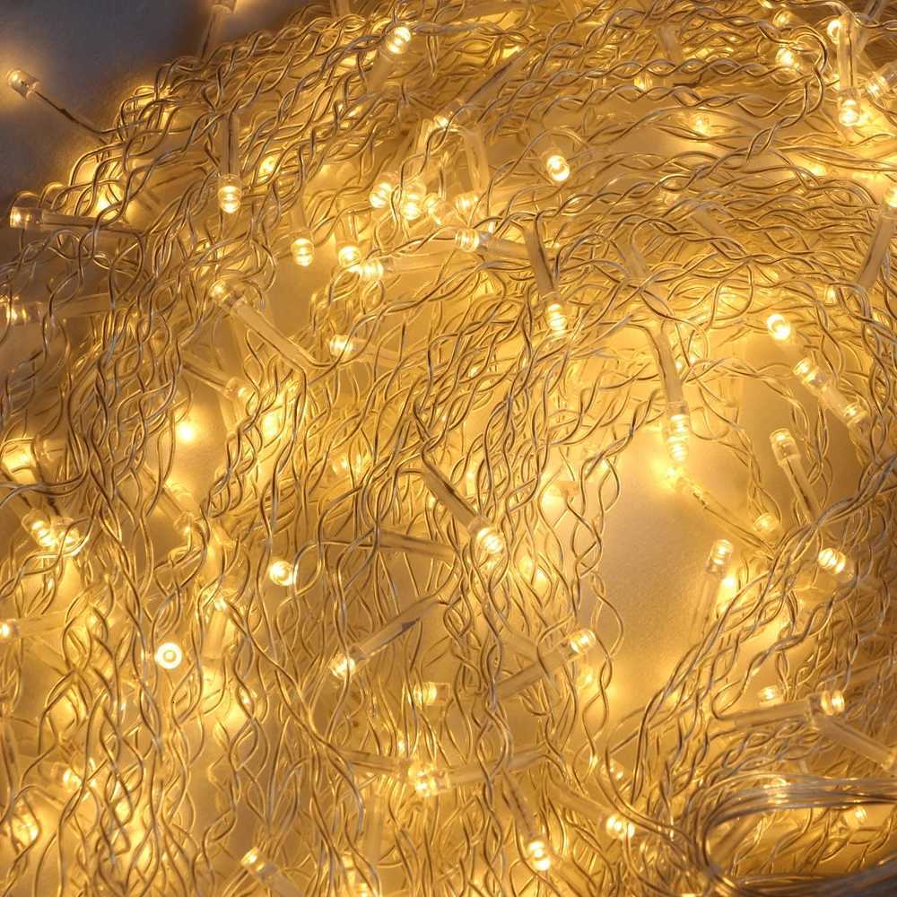 4M-12M LED Icicle String Lights Fairy Curtain Birthday Lights Garland For Outdoor Garden Party Home Street 2025 New Year Decor W251107