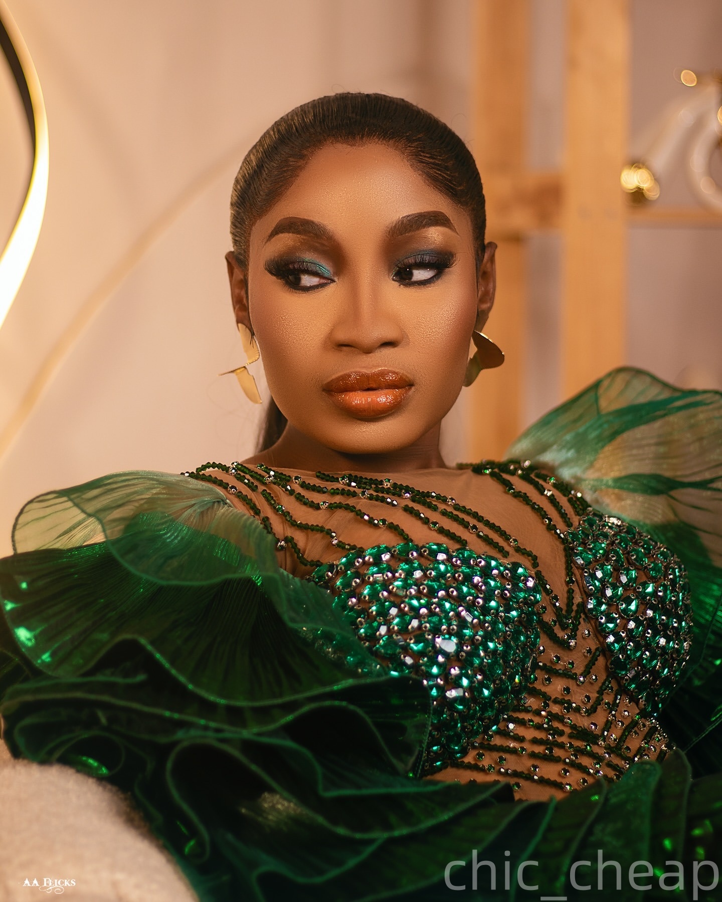 Aso Ebi Dark Green Sheath Prom Dresses 2026 Crystals Full Sleeves Evening Formal Party Second Birthday Engagement Gowns Plus Size Dress For Special Oc