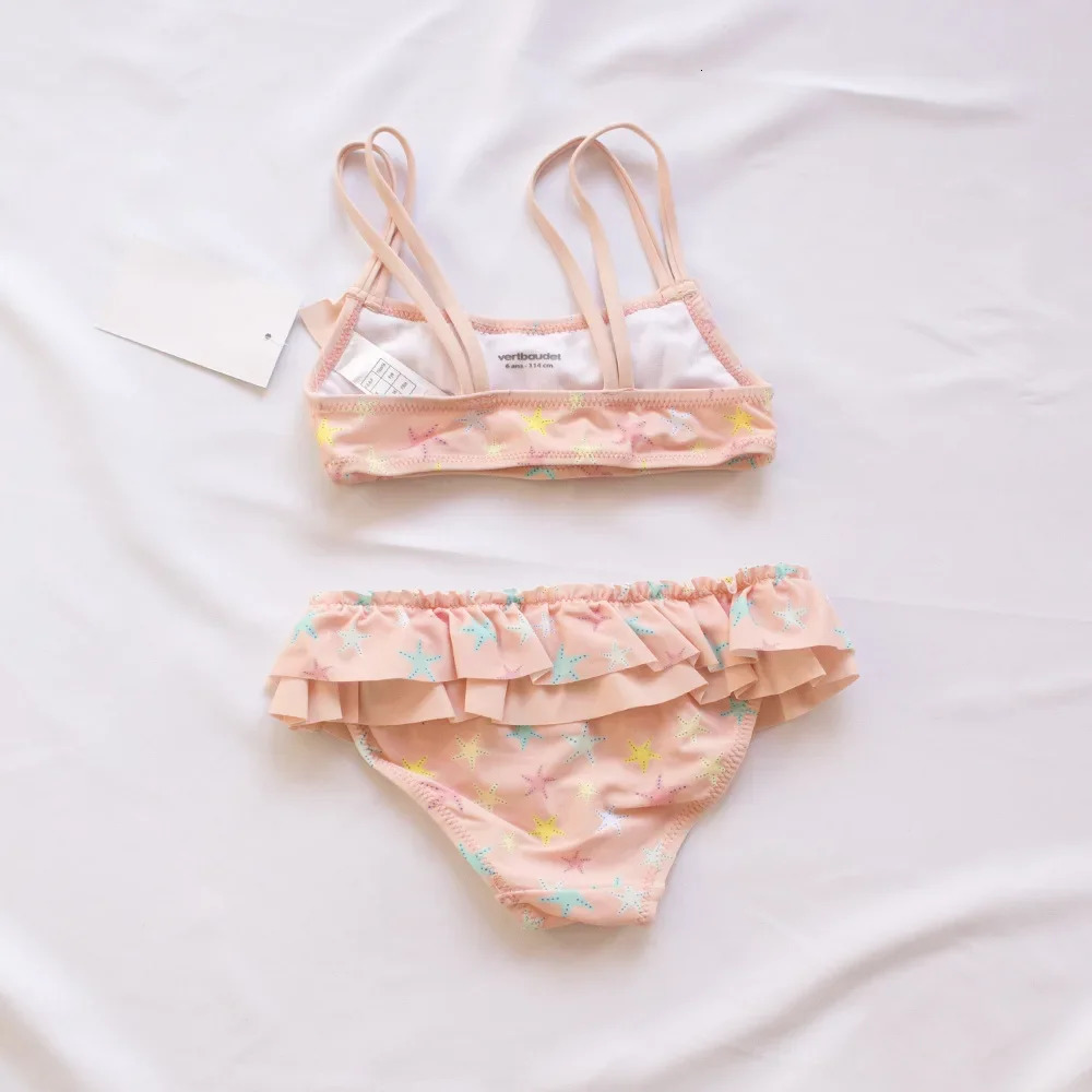 2-10Years Kids Swimwear For Bbay Girls Two Pieces Swimsuits Girl Bikini Set Kids Bathing Suits Beach Biquini Girl Swimming Wear 250407