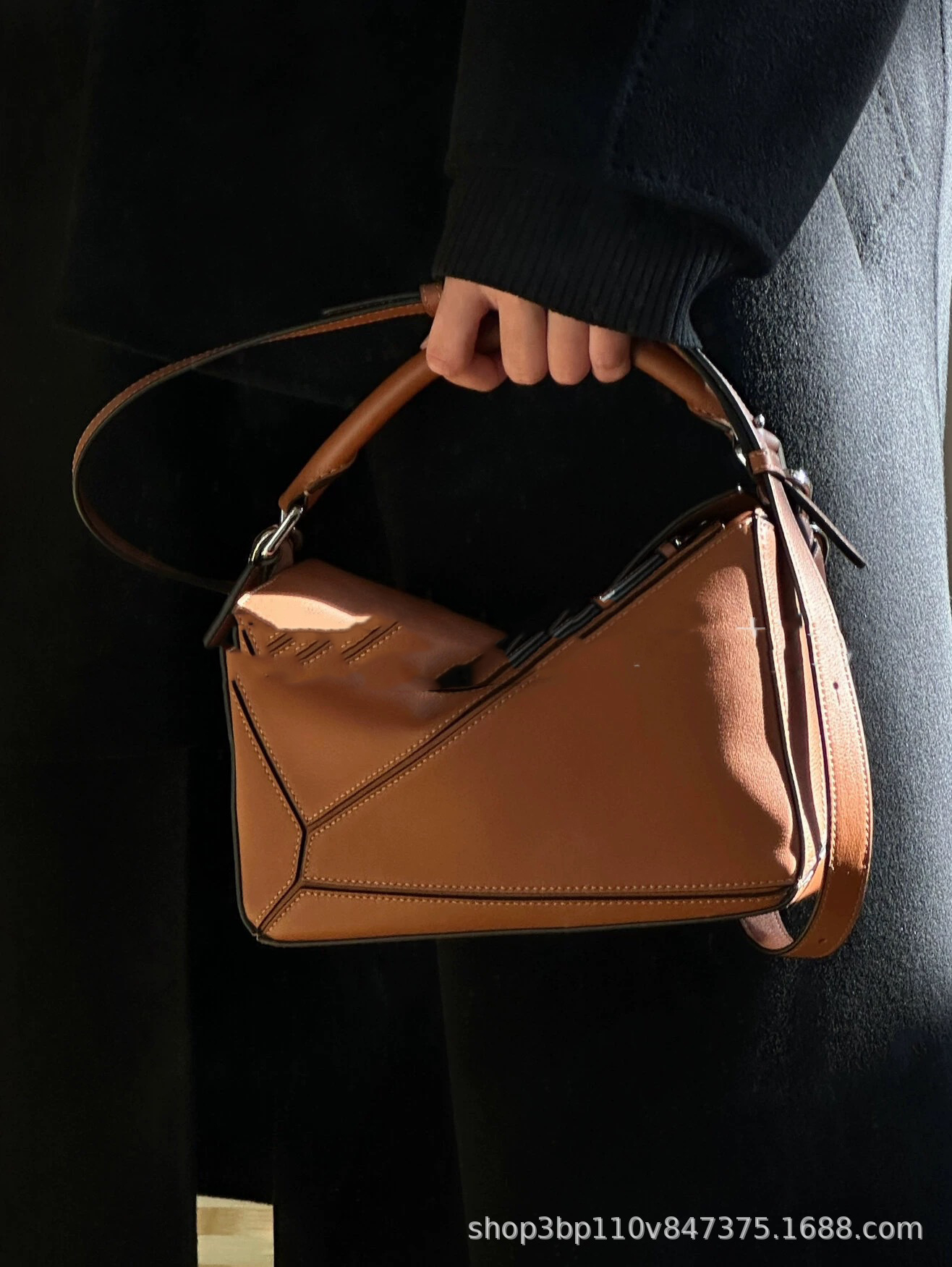 25ss New High Quality designer bag Geometric Women's Soft Leather Splicing Puzzle Handheld Pillow Single Cross Shoulder Small Bag